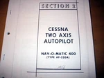 Cessna Af 520A Navomatic 400 Autopilot Service Manual. Fixed Price $140.28.