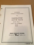 Bendix Temperature Datum Valve PB-A2 Overhaul Manual. Fixed Price $88.53.
