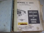 Continental Aircraft Engine Maintenance & Overhaul Manuals Various Models Binder. Fixed Price $150.00.