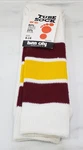 Vintage Early 1980'S Tube Socks Brown Yellow Striped Nos Twin City New. Fixed Price $28.00.