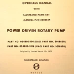 Sundstrand Power Driven Rotary Pump 024800-104/101B Overhaul Parts Manual. Fixed Price $52.88.