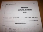Collins 344C-2 Service Manual. Fixed Price $126.19.
