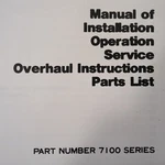 United Ivsi 7100 Series Overhaul Parts Manual.. Fixed Price $145.03.