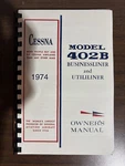1974 Cessna 402B Owner's Manual. Fixed Price $15.00.