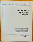 Hp 00489-90006 1970 Models 489A/491C Microwave Amplifier Service Note Manual.. Fixed Price $39.99.