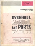 Continental Aircraft Engines Series A65; A75 Overhaul Manual And Parts Catalog. Fixed Price $87.00.