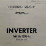 Bendix Inverter 12146-1-A Overhaul Manual. Fixed Price $72.08.