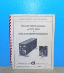 Original Lear LVTR-36 Transmitter Receiver Installation Operation Service Manual. Fixed Price $10.95.