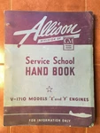 Original 1942 Gm Allison V-1710E & V-1710F Engine Service School Manual. Fixed Price $143.90.